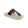 Sandalias Via Uno Black 62391, Mujer