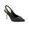 Zapatos Vizzano Nobuck Negro Oro, Mujer