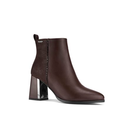 Zapatos Via Uno Botin Brown, Mujer