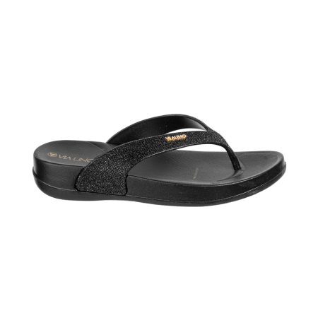 Sandalias Via Uno Negro 64206, Mujer